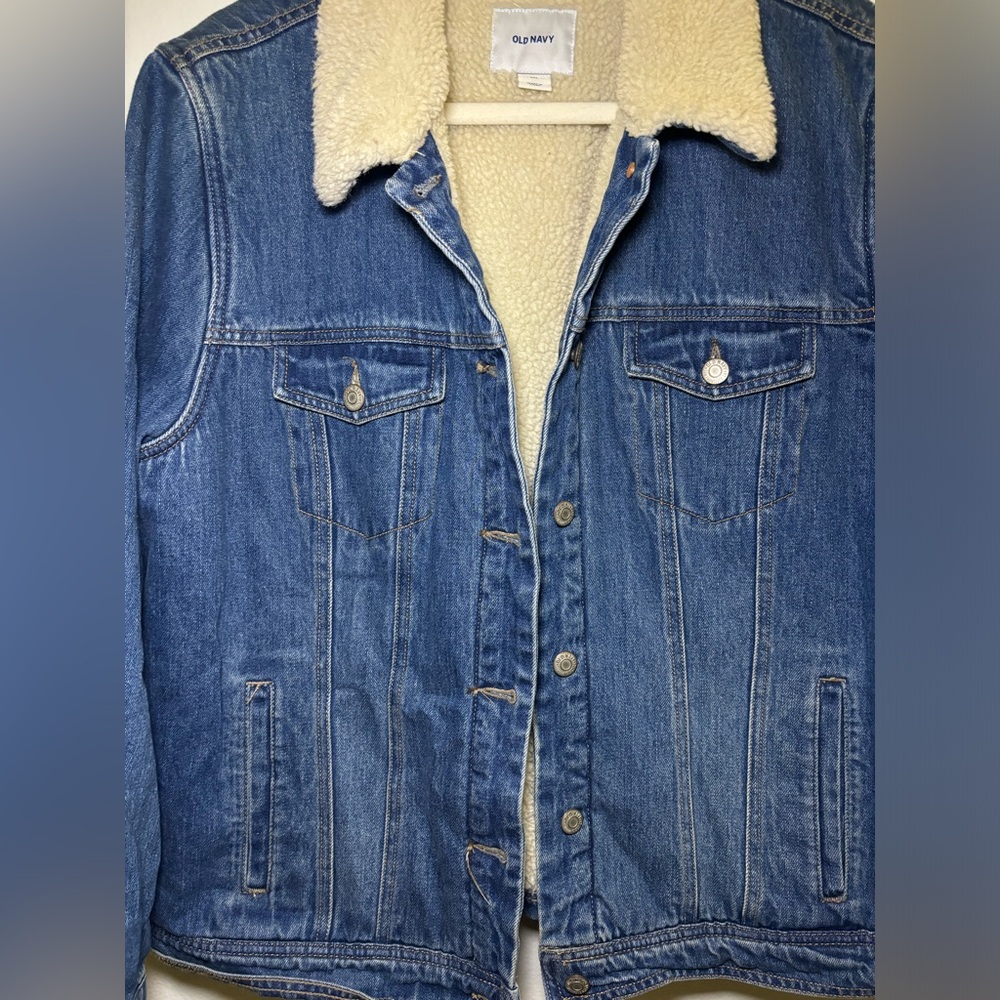 Old Navy Sherpa Jean Jacket - Picture 2 of 7